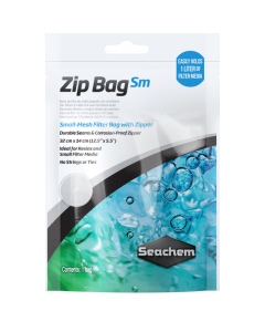 Seachem Zip Bag Sm 12.5" x 5.5" Media Bag - Finest Aquatics